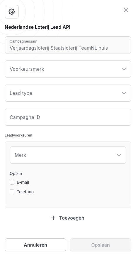 Opzet structuur